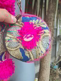 Image 7 of Jaz min cross body bag and coin purse- Hot pink