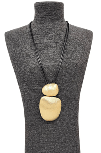 Image 1 of VINTAGE MATTE GOLD NECKLACE 