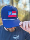 Georgia Native Perforated Flag Patch Trucker 