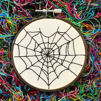Image 1 of Spiderweb Heart 4" Hand Embroidery