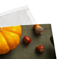 Image 9 of cloth napkins ( Happy Thanksgiving with orange)