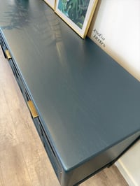 Image 11 of Mid century modern Upcycled dark teal Nathan Squares SIDEBOARD - DRINKS CABINET - TV UNIT
