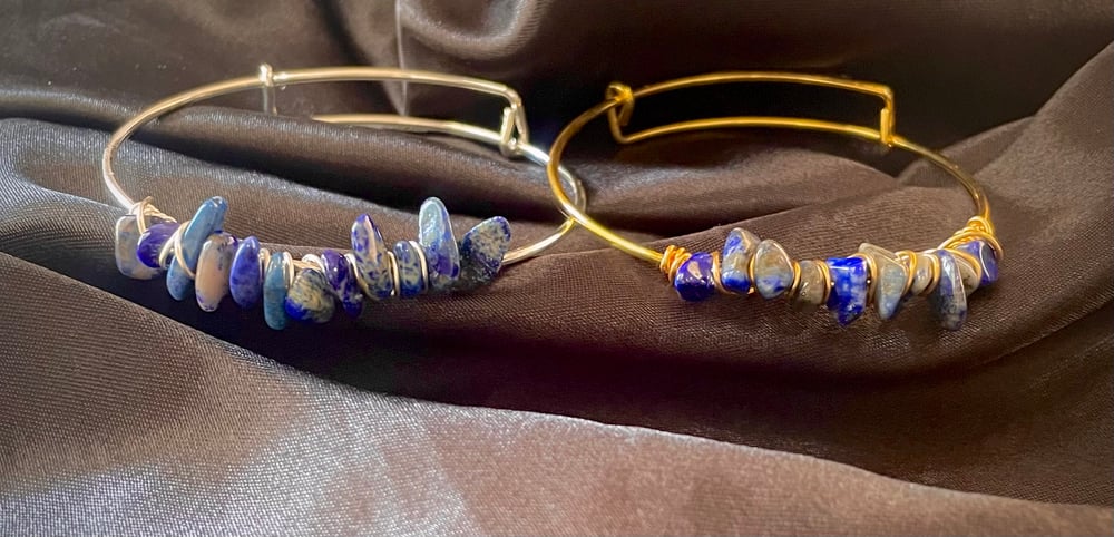 Wire Wrapped Bangle Bracelet 