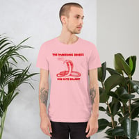 Image 1 of Dangerous Snake Who Hate Bullshit "Society Is My Jail" Unisex T-shirt-PINK