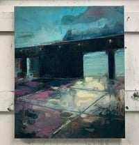 Image 5 of Painting / maleri / "ISLANDS BRYGGE – Malerdrømme og tankestreger – Havnen" / 50x60 cm