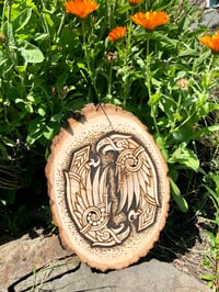 Image 2 of Huginn and Muninn- Raven Wood-burning 