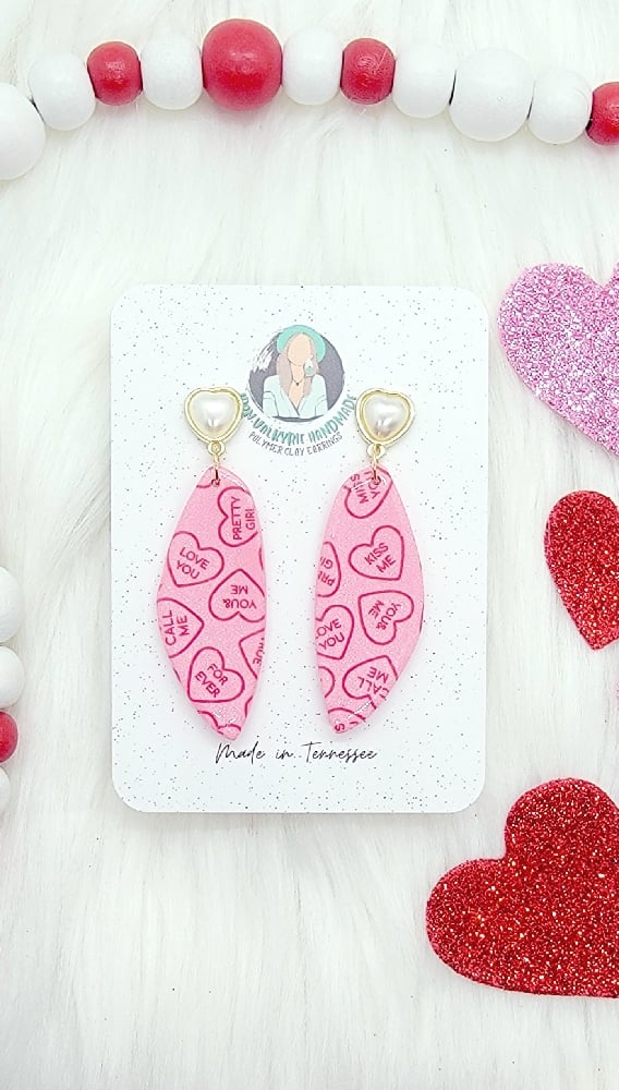 Image of Pink Candy Hearts Dangle