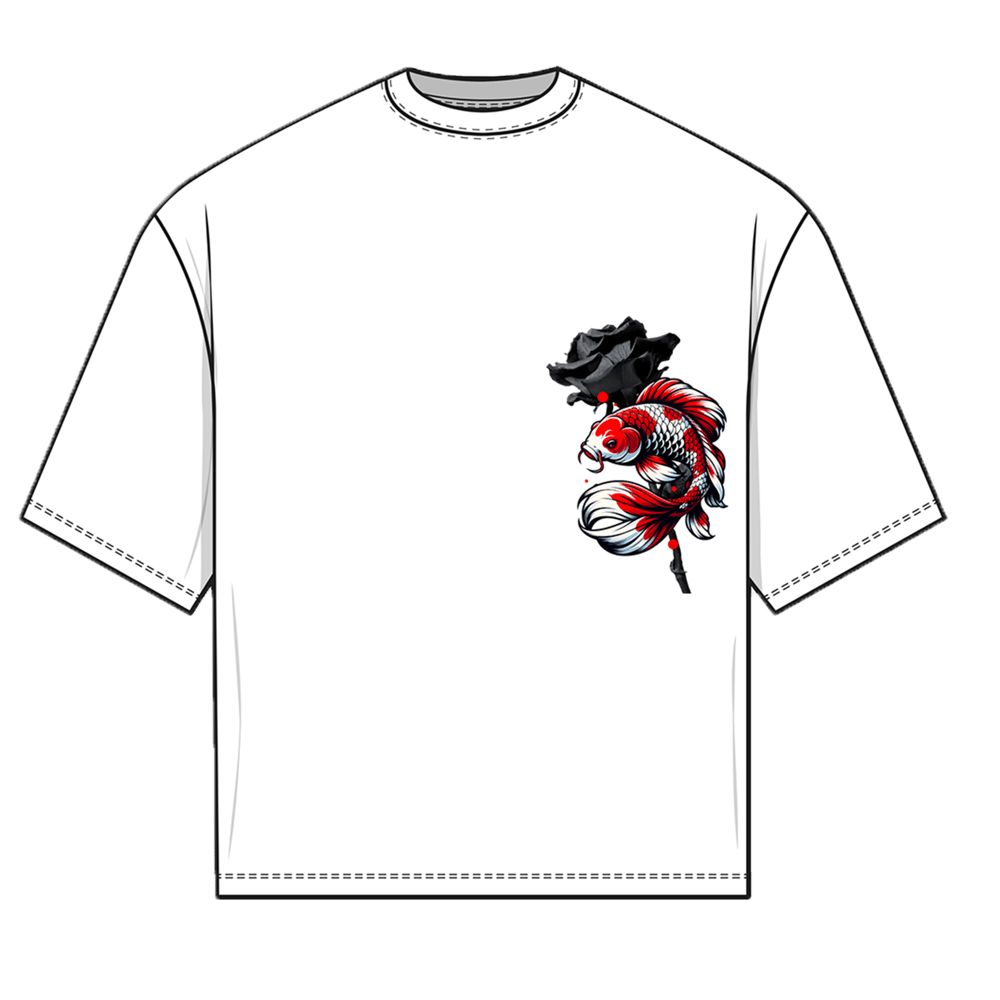 Image of Black Rose fish tee