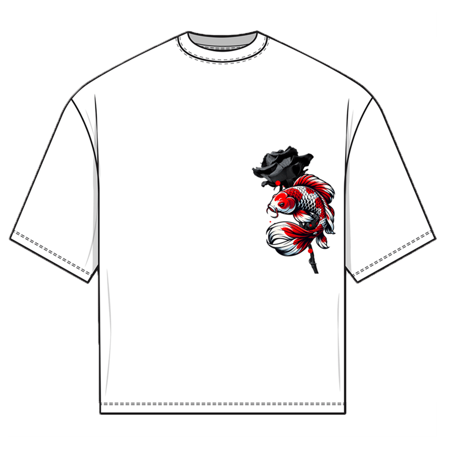 Image of Black Rose fish tee