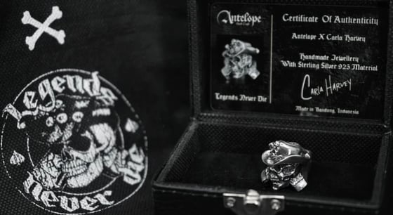 Image of LEGENDS NEVER DIE RING WHITE BRASS OR STERLING SILVER!