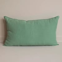 Coussin en lin vert