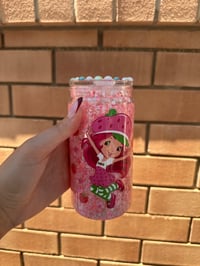 Image 1 of Strawberry Girl Snowglobe Tumbler