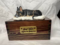 Image 7 of Custom Engraved German Shepherd Urn For Ashes Pet Portrait To Your Photos