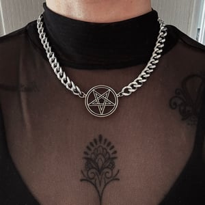 Image of Pentacle Chunky Choker Necklace