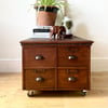 Repurposed Antique filing box low table