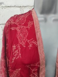 Image 4 of Katie Kimono Kaftan-  maroon and cream