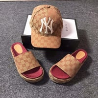 Brown Slide & Hat Set