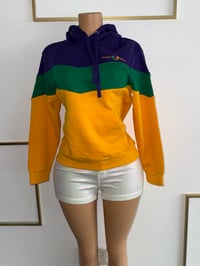 Image 1 of Mardi Gras Hoodie with logo 