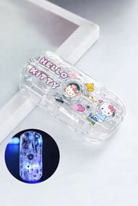 Image 2 of 2026 Luminous Fingertip Spinner Folding Lighter Transparent 