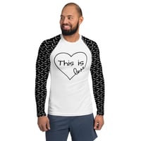 Image 2 of men heart long sleeves Men's Rash Guard