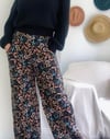 Preorder Blue Floral Corduroy Pants with free postage 