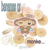Image 1 of angelic monke die cut sticker