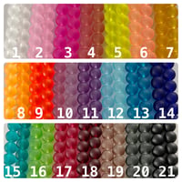 10mm frosted glass bead strands 