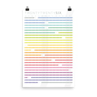 2026 Poster Wall Calendar - Rainbow Pastel
