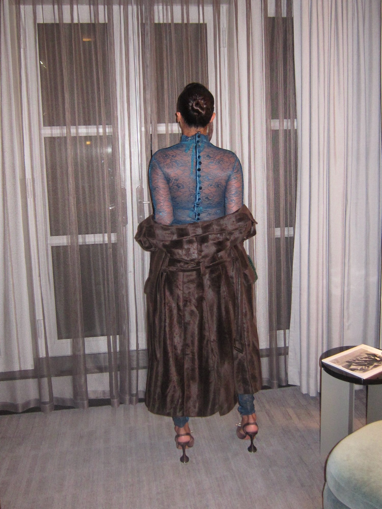 Image of BBX BRAND TEAL LACED T-NECK & LEGGING SET (XS)