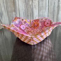 Image 4 of Quilted Soup Bowl Cozy in Orange cotton