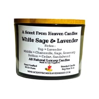 Image 1 of The Luxury Collection White Sage & Lavender Grey Smoke 3 Wick Candles 