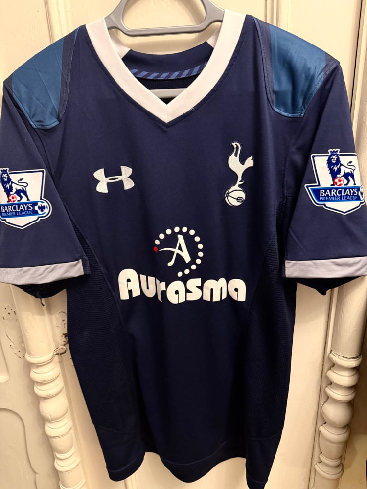 Image of Tottenham Hotspur “BALE 11” 2012/13 Away Shirt + PL patches (S)