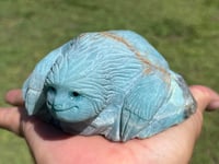 Image 20 of Sloth Carving - Blue Aragonite #2917