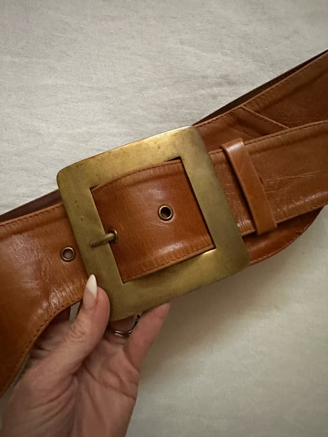early 70s London boutique massive leather belt 