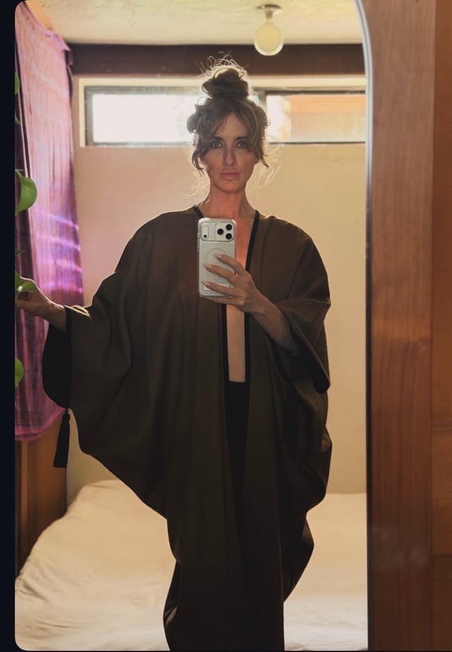 1976 Yves Saint Laurent Russian collection wool cocoon coat with tassels