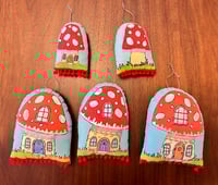 Image 1 of Handpainted Fabric Gnomes or Mushrooms