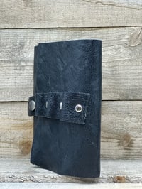 Image 4 of Medium Leather Lattice Stitch Blank Book