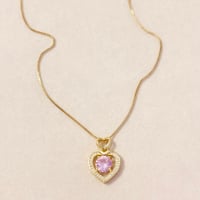 Image 3 of Pink Heart Necklace 