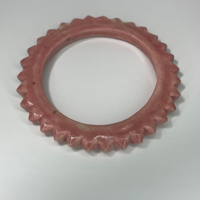 Speckled Pink Studded Bracelet - 7.25 in Inner Diameter