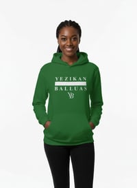 Image 2 of YB Green Heavy Blend Fleece Pullover Hoodie 
