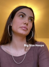 Image 4 of Giant Hoops Earrings 