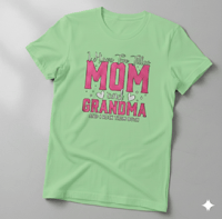 Image 5 of Two titles MOM AND GRANDMA T-SHIRT 