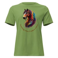 Image 2 of Nothing Else Comes Close Horse Lover Women's Relaxed Fit Tee – Colorful Equestrian Graphic T-Shirt