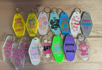 Motel keychains 