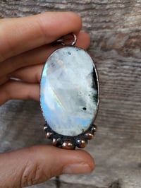 Image 3 of Rainbow Moonstone with Black Tourmaline