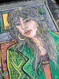 Image 3 of 'SITTING, WAITING, WISHING' original illustration (A4, frame incl.)