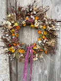 Autum Dried Flower Wreath 