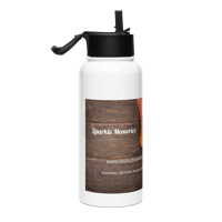 Image 2 of Sparkle Memoriez Logo -Stainless Steel Water Bottle with a Straw Lid