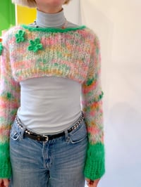 Image 5 of Sofie and Iris Green, Pink and Orange Mohair Bolero 
