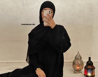 Image 4 of Deep Black Khadija Abaya 